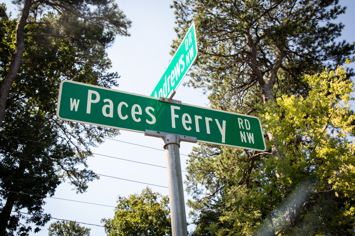 Road sign for West Paces Road